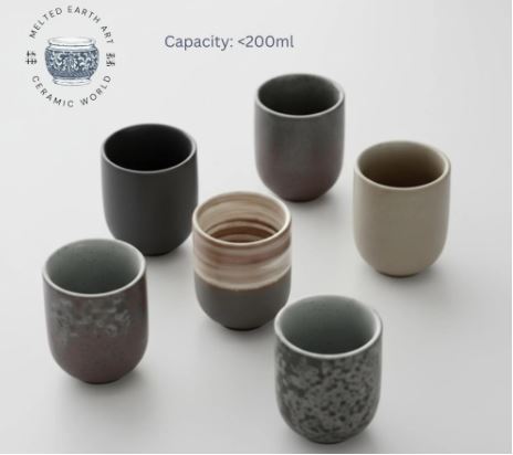 Handmade Japanese Stoneware Tea Cup, Wabi Sabi Ceramic Coffee Mug