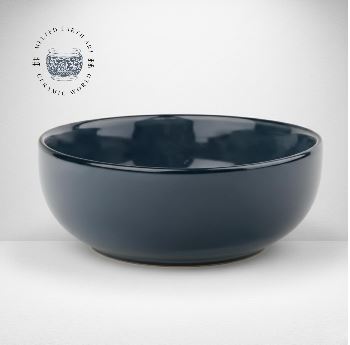 Thyme & Table Blue Drip Stoneware Soup Bowl | Ceramic Ramen Bowl