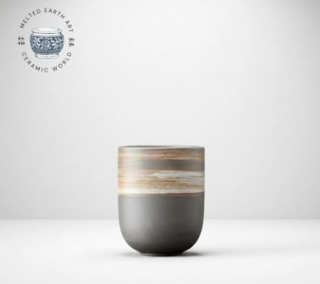 Handmade Japanese Stoneware Tea Cup, Wabi Sabi Ceramic Coffee Mug